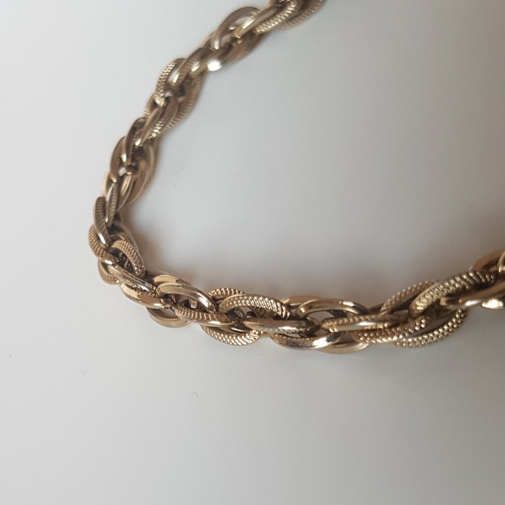 Textured Gold-Toned Link Bracelet
